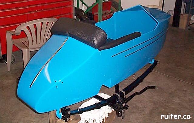 Partially complete sidecar from the rear