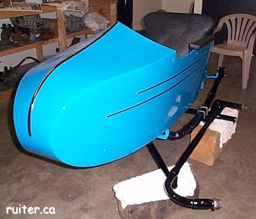 Partially complete sidecar from the front